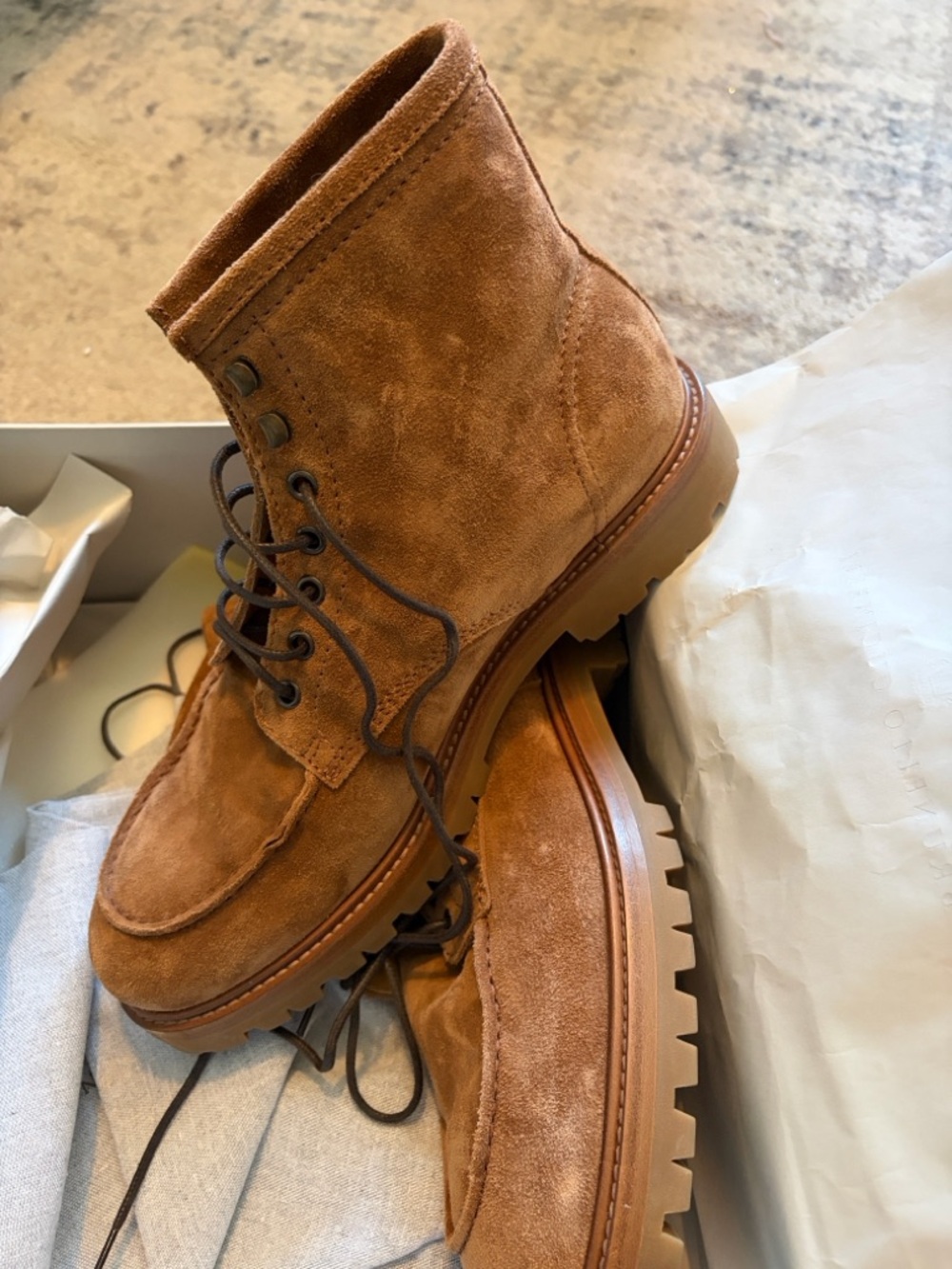 Brunello Cucinelli Cream Box with Black Logo